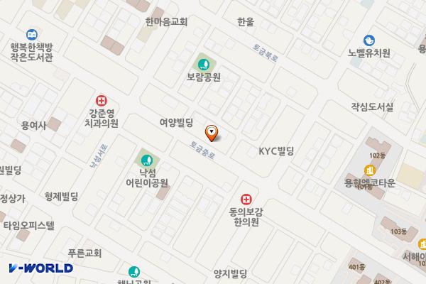 용현5동 제9노상주차장 위치 지도 — 인천광역시 미추홀구 토금중로 33-1(용현동)