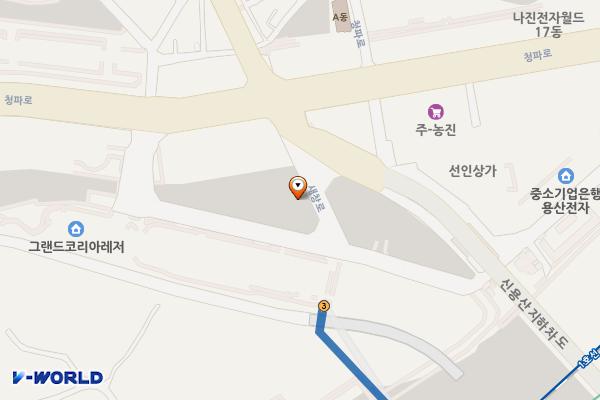 전자상가제2공영주차장 위치 지도 — 서울특별시 용산구 새창로 170-4