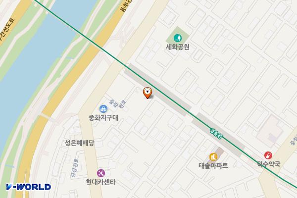 중화 제1공영주차장 위치 지도 — 서울특별시 중랑구 중랑천로24길 33