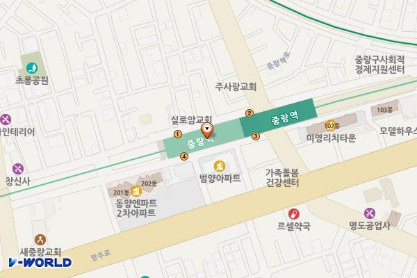 중랑역 제1공영주차장 위치 지도 — 서울특별시 중랑구 중랑역로 9