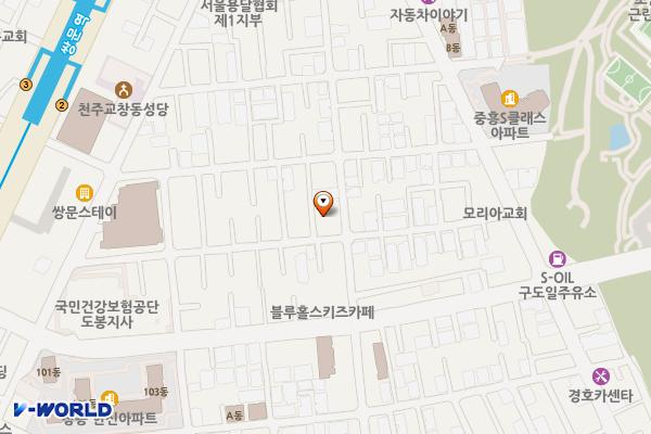 창1동 1공영주차장 위치 지도 — 서울특별시 도봉구 도봉로112길 43