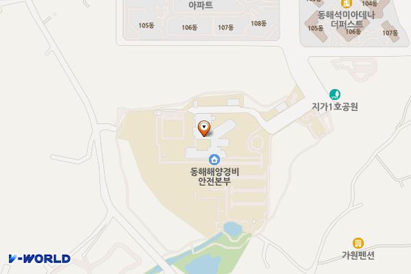 동해지방해양경찰청 위치 지도 — 강원특별자치도 동해시 이원길 156