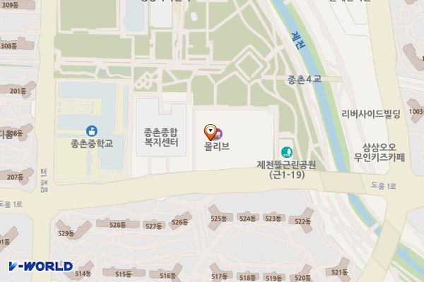 몰리브상가 위치 지도 — 세종특별자치시 도움1로 108