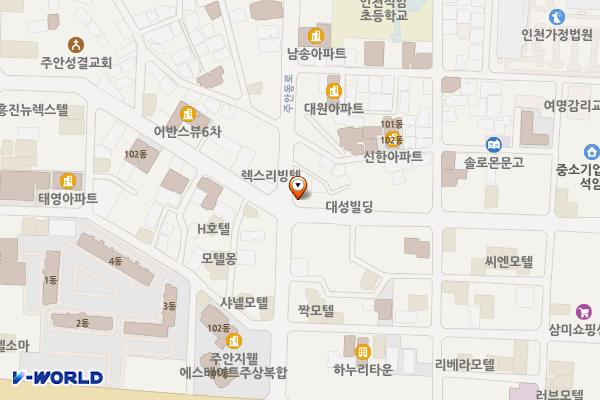 주안6동제2노상주차장 위치 지도 — 인천광역시 미추홀구 석바위로 119