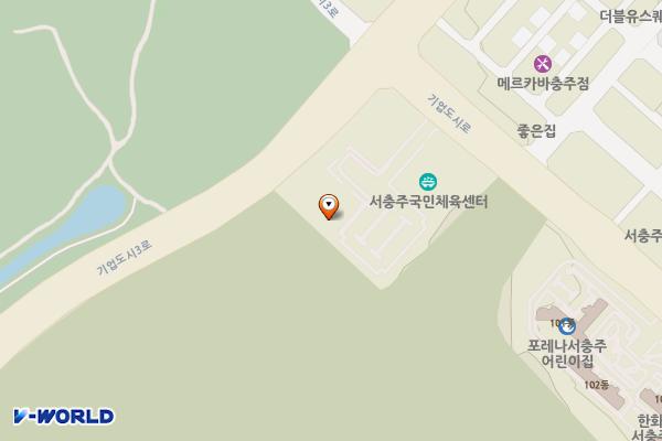 충주시시설관리공단 서충주국민체육센터 위치 지도 — 충청북도 충주시 중앙탑면 기업도시로 237-2