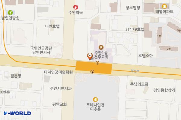 주안4동제1노상주차장 위치 지도 — 인천광역시 미추홀구 경인로 367