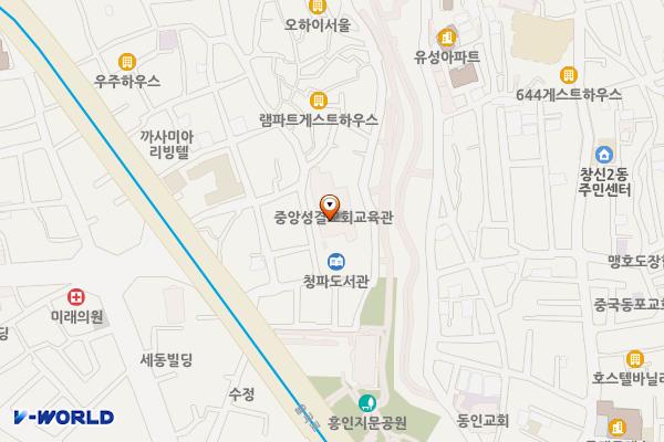 종로 중앙성결교회(야외주차장) 위치 지도 — 서울특별시 종로구 충신길 22