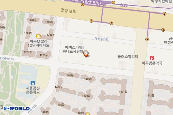마곡 M시그니처(B2F) 위치 지도 — 서울특별시 강서구 마곡중앙1로 20
