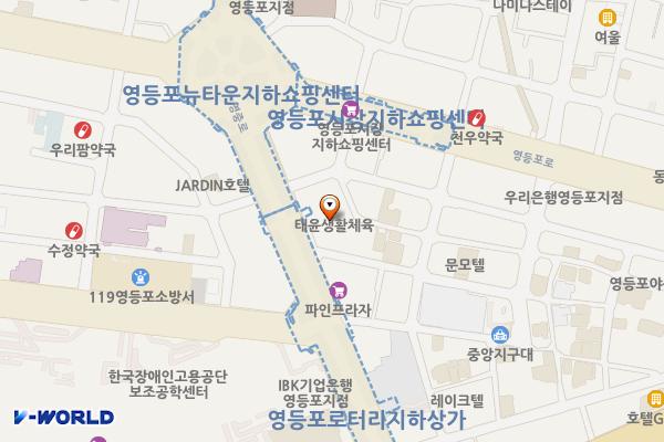 영등포 점프밀라노(B4F) 위치 지도 — 서울특별시 영등포구 영중로 28