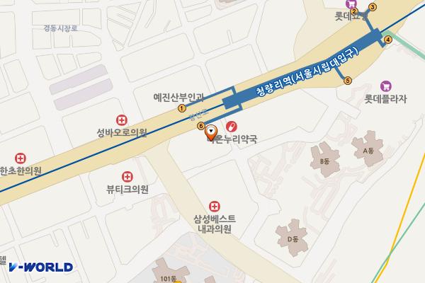 청량리 힐스테이트더퍼스트 A블럭_101동 위치 지도 — 서울특별시 동대문구 왕산로36길 6