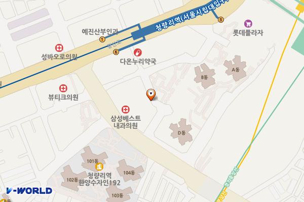 청량리 힐스테이트더퍼스트B블럭_B2F 위치 지도 — 서울특별시 동대문구 답십리로1길 10
