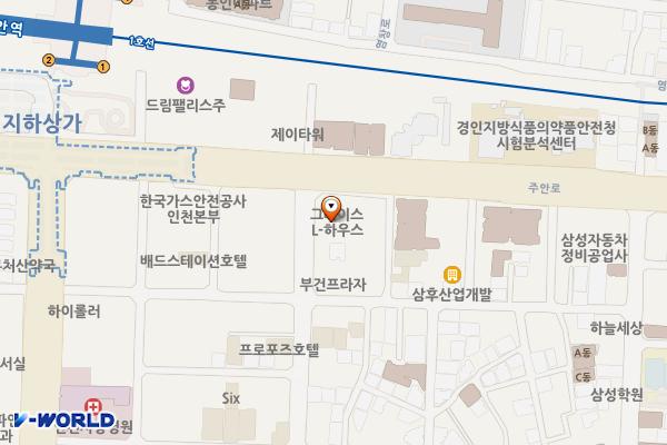 주안1동제2노상주차장 위치 지도 — 인천광역시 미추홀구 주안로 122(주안동)