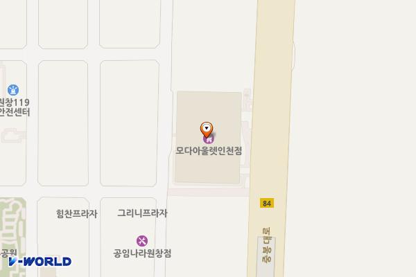 인천 모다아울렛(4F) 위치 지도 — 인천광역시 서해구 북항로32번안길 50
