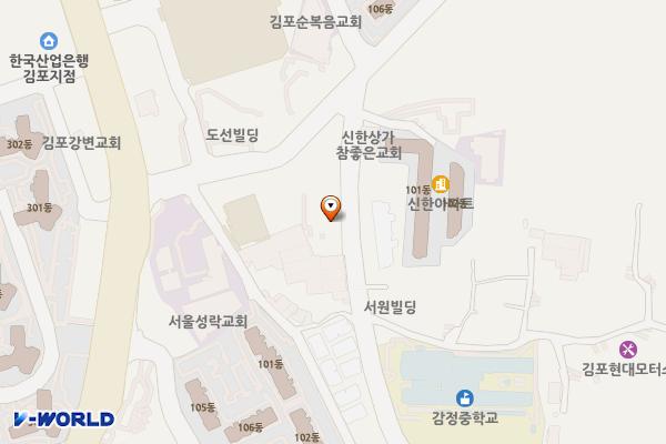 김포 이삼메디컬센터(지상주차장) 위치 지도 — 경기도 김포시 중봉1로 12