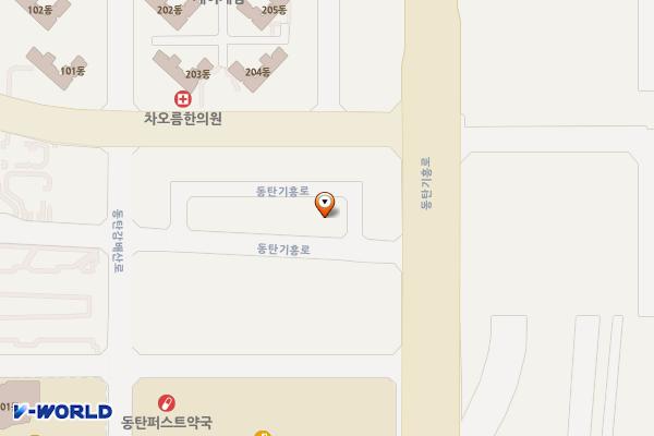 화성 동탄스타디움블루(B1F) 위치 지도 — 경기도 화성시 동탄기흥로 447-54