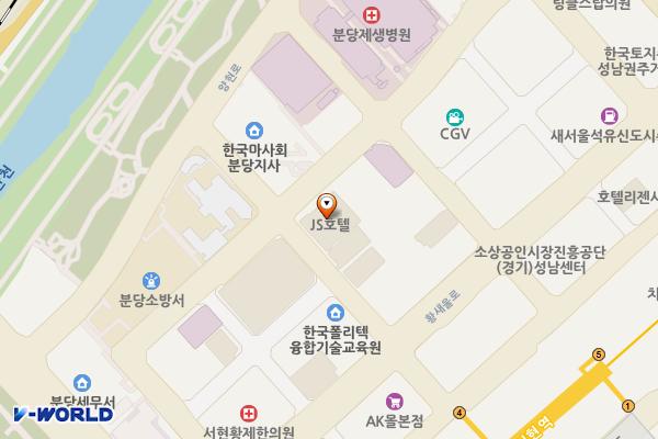 분당 호텔스카이파크센트럴 서울 판교 위치 지도 — 경기도 성남시 분당구 황새울로311번길 36