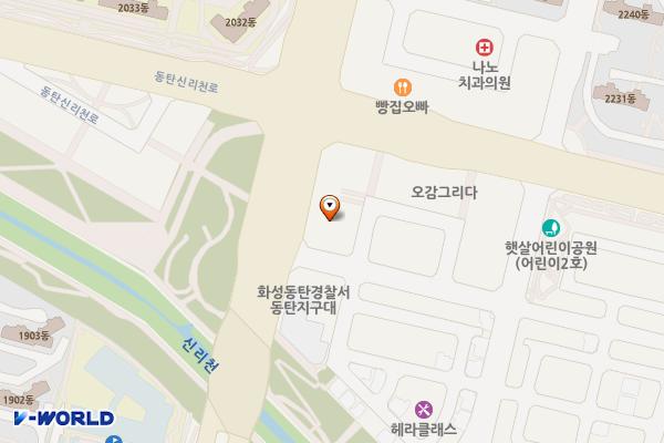 동탄 오션타워(B1F) 위치 지도 — 경기도 화성시 왕배산길 7