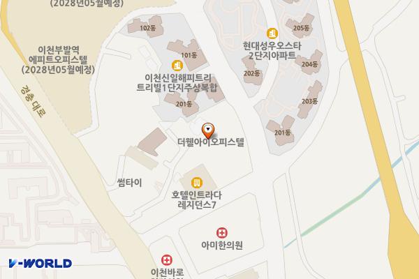 이천 지평더웰아이오피스텔 위치 지도 — 경기도 이천시 부발읍 경충대로2092번길 25