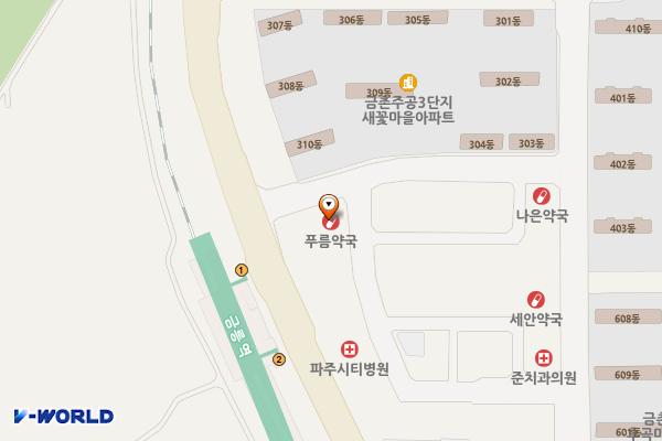 파주 금촌광장프라자_B1F 위치 지도 — 경기도 파주시 금빛로 27