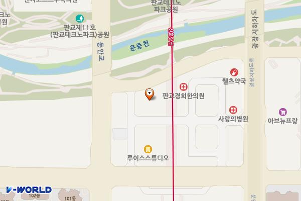 성남 판교미래에셋센터 위치 지도 — 경기도 성남시 분당구 판교역로192번길 12