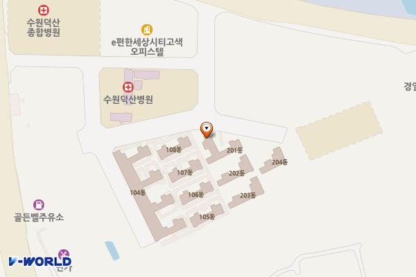 수원 금호리첸시아퍼스티지2단지_B1F 201동 앞(2) 위치 지도 — 경기도 수원시 권선구 서부로1670번길 55