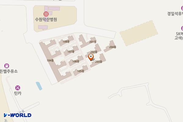 수원 금호리첸시아퍼스티지2단지_B1F 203동 옆(2) 위치 지도 — 경기도 수원시 권선구 서부로1670번길 55