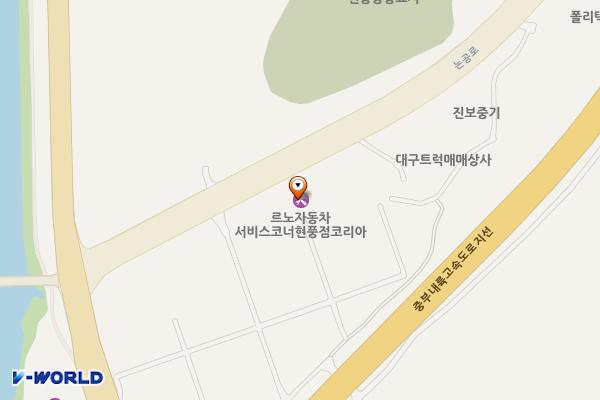 르노코리아서비스코너현풍점 위치 지도 — 대구광역시 달성군 현풍읍 논공로 20