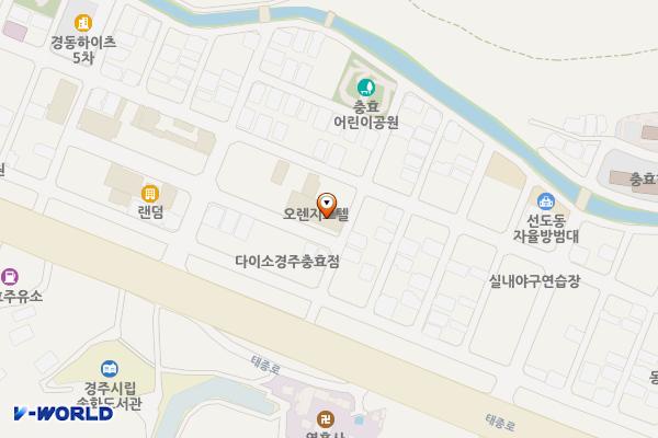 오렌지무인텔경주 위치 지도 — 경상북도 경주시 충효녹지길 68-7