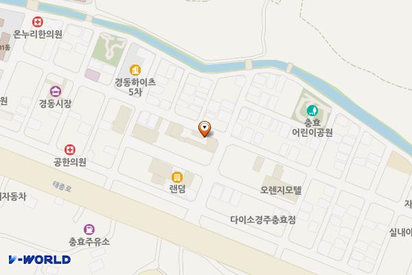 아디오스미니호텔경주 위치 지도 — 경상북도 경주시 충효4길 13