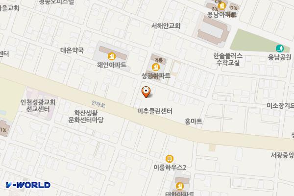용현1,4동제3노외주차장 위치 지도 — 인천광역시 미추홀구 인하로 137-12