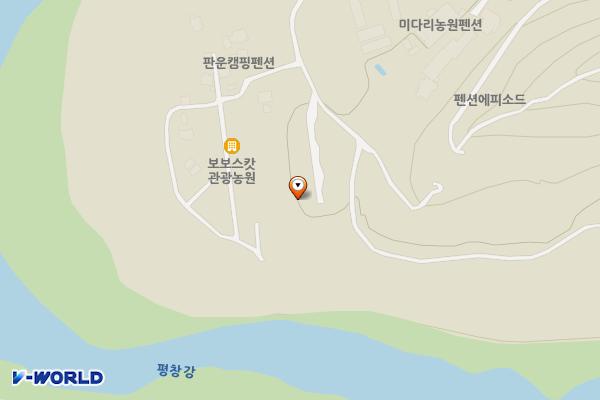 위드힐링캠핑 위치 지도 — 강원도 영월군 주천면 미다리길 74