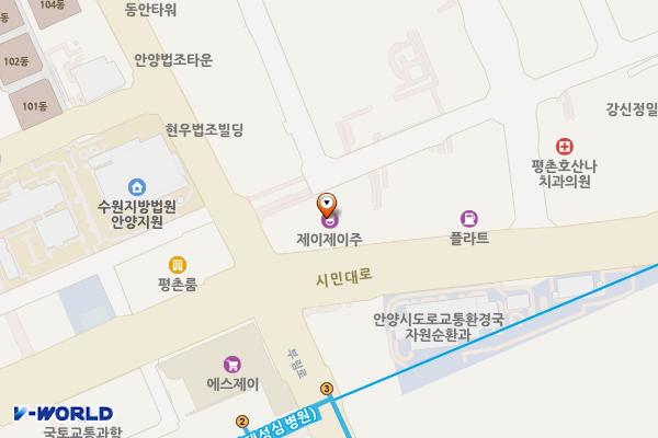 금강스마트빌딩 위치 지도 — 경기도 안양시 동안구 시민대로 311