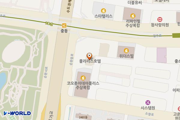부천폴라리스호텔 위치 지도 — 경기도 부천시 원미구 소향로13번길 27