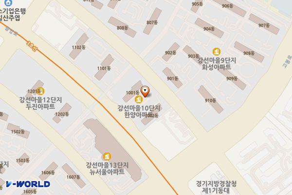 한양상가 위치 지도 — 경기도 고양시 일산서구 중앙로 1376
