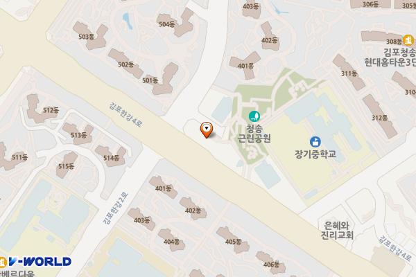 현대프라자 위치 지도 — 경기도 김포시 김포한강4로 176