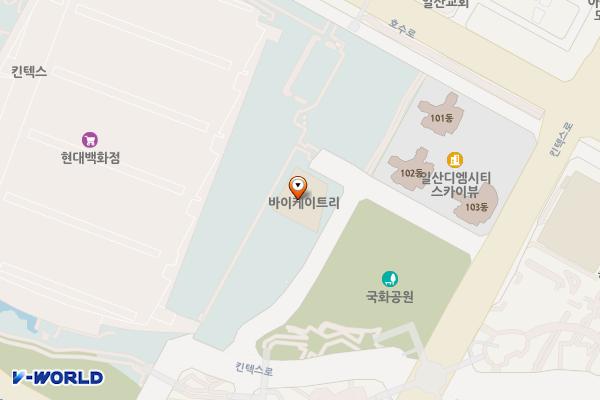 글로스터호텔 위치 지도 — 경기도 고양시 일산서구 킨텍스로 255-3