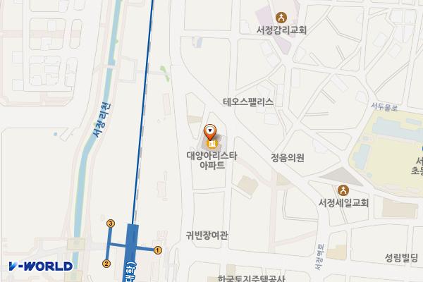 평택 대양아리스타 위치 지도 — 경기도 평택시 서정역로55번길 8-4