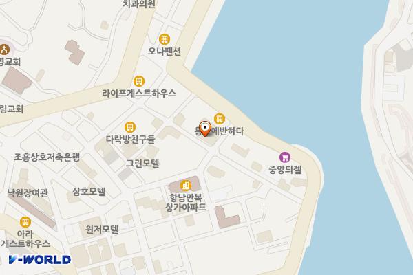 모텔신라 위치 지도 — 경상남도 통영시 동충4길 51