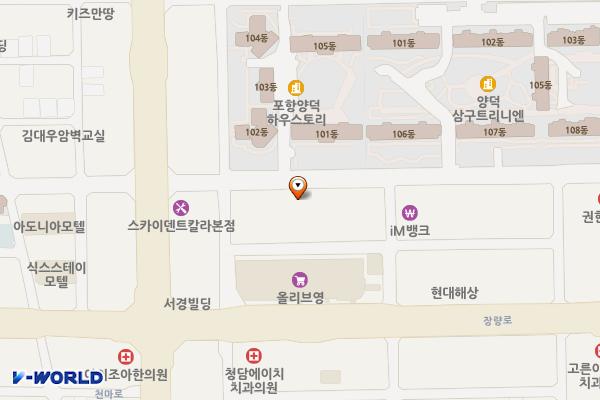카짐 포항점 위치 지도 — 경상북도 포항시 북구 천마로72번길 14