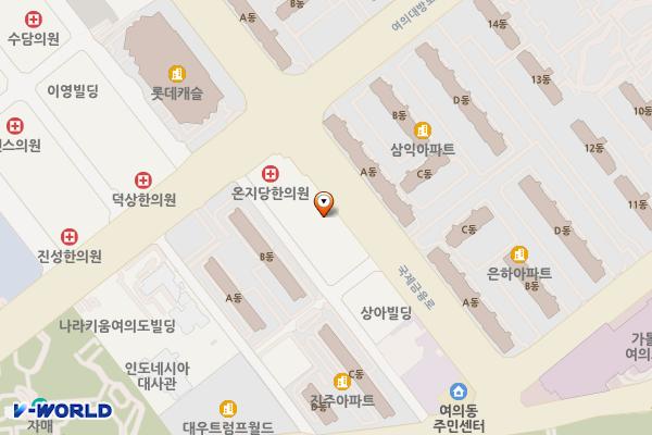 행진빌딩 위치 지도 — 서울특별시 영등포구 국제금융로 106