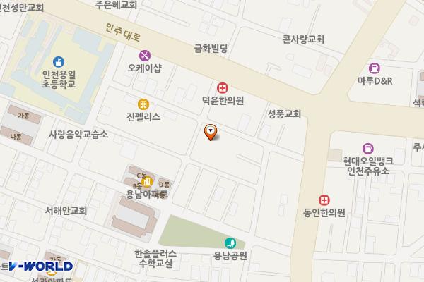 용현1,4동제10노외주차장 위치 지도 — 인천광역시 미추홀구 인주대로 266번길 17-1(용현동)