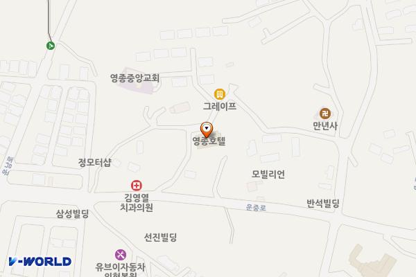 영종스테이호텔 위치 지도 — 인천광역시 영종구 운중로21번길 8