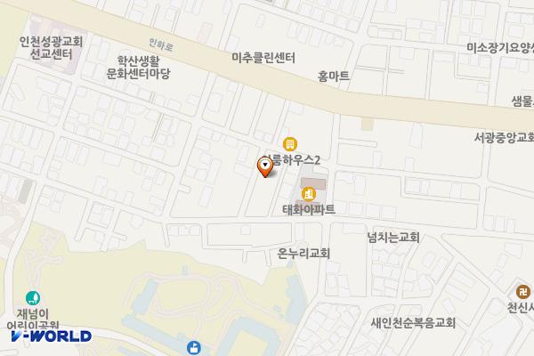 용현1,4동제8노외주차장 위치 지도 — 인천광역시 미추홀구 용현동 47-8