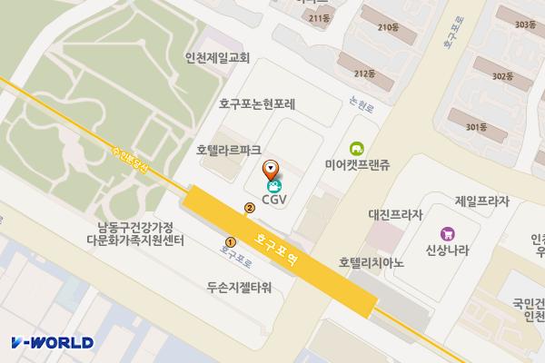 논현시네마타워 위치 지도 — 인천광역시 남동구 논현로26번길 34