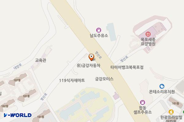 금강자동차 위치 지도 — 전남광주통합특별시 목포시 영산로 715