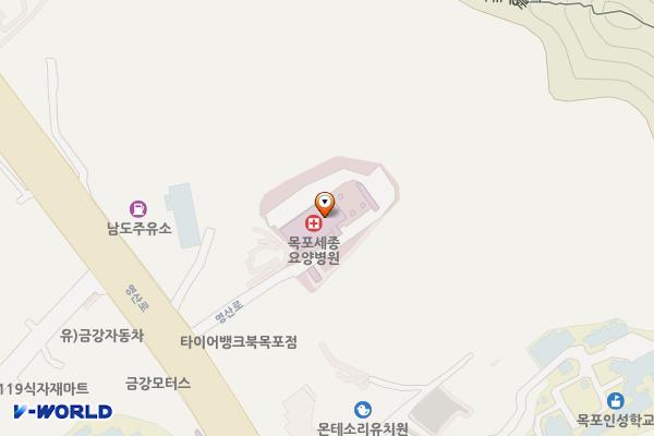 정다운 요양병원 위치 지도 — 전남광주통합특별시 목포시 영산로 710-11