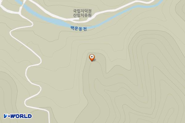 국립진안고원산림치유원 위치 지도 — 전북특별자치도 진안군 백운면 백운동로 473