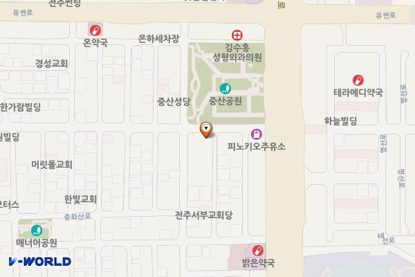 AB모터스 위치 지도 — 전북특별자치도 전주시 완산구 메너머3길 11