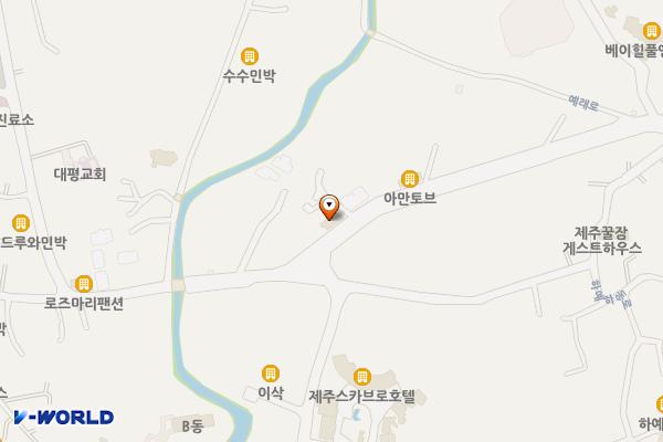 GS25대평중앙점 위치 지도 — 제주특별자치도 서귀포시 예래로 454