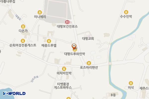 대평대하민박 위치 지도 — 제주특별자치도 서귀포시 안덕면 대평감산로 5-2